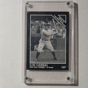 Lou Gehrig Baseball Card in Case